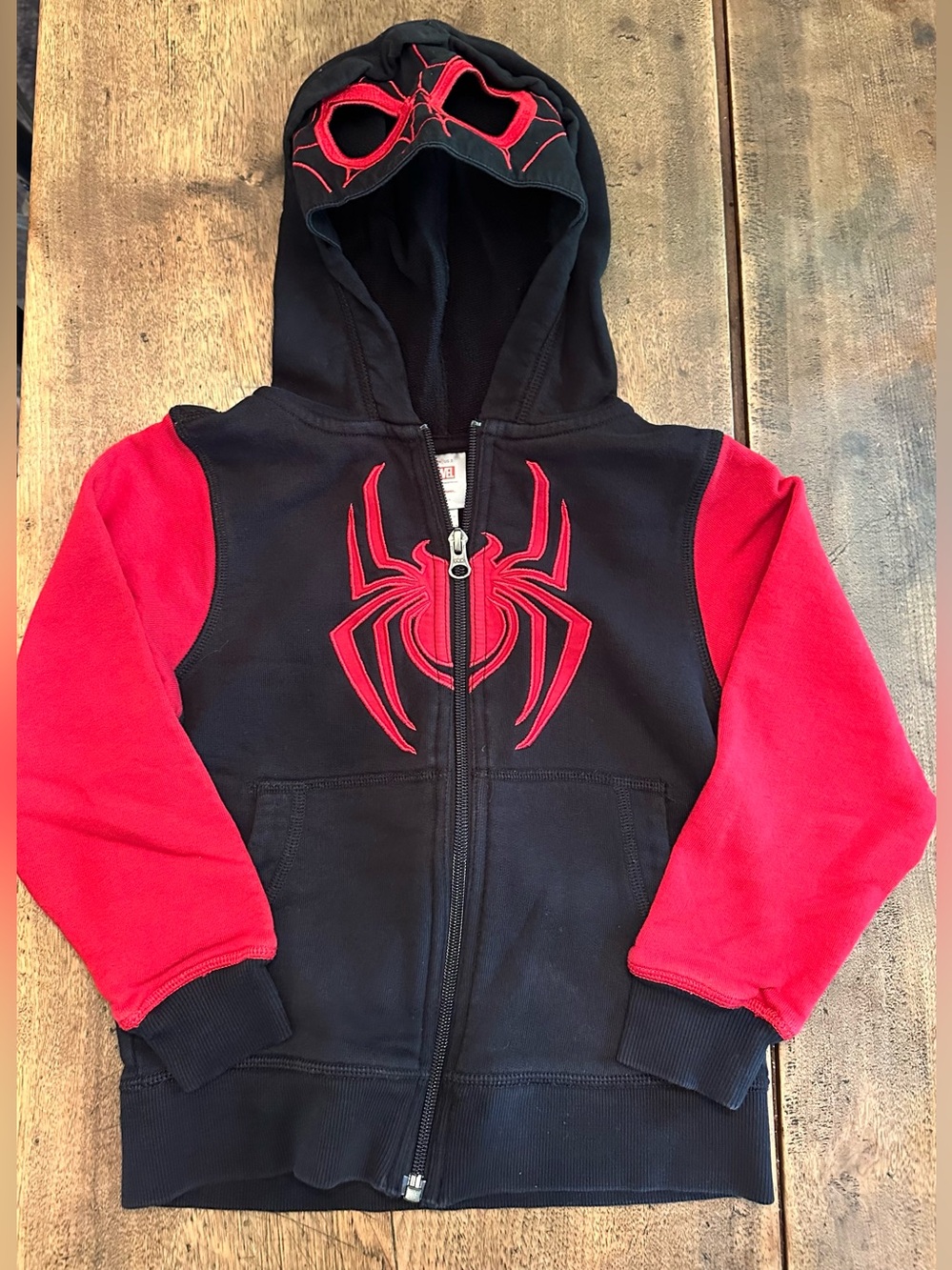 EUC Hanna Andersson Marvel Miles Morales French Terry Hoodie Size 5T.